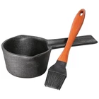 Kuchenprofi Cast Iron Basting Set W/ Saucepan & Brush, 0.4QT New. Price: $52.95.