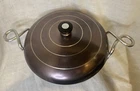 Wear-ever Aluminum 9" Skillet Pan W/brown Lid J 901 Twisted Handles Usa Vintage Used. Price: $13.99.