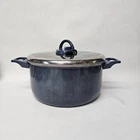 T-fal Blue 8 Qt Stockpot Large Tfal Pan With Vent Metal Lid Used. Price: $11.00.