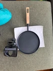 8-INCH Frying Pan Skillet, Lightweight Flat Griddle With Wooden Handle New. Price: $13.87.