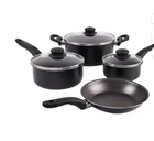 Mainstays 7 Piece Nonstick Dishwasher Safe Cookware Set New. Price: $40.88.