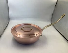 Mauviel M'heritage 200 B 2MM Polished Copper & Stainless Steel Chef Pan, 3.7-QT New. Price: $754.95.