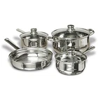 Concord Cookware 7-PIECE Stainless Steel Set, Includes Pots And Pans New. Price: $87.07.