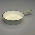 Figmint Skillet Sauce Pan 6 Inch Sage Green Enamel Cast Iron Oven Safe Hand Wash Used. Price: $14.99.