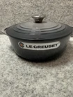 Le Creuset #22 Signature Cast Iron Shallow Round Dutch Oven In Oyster Gray 001 New. Price: $252.50.