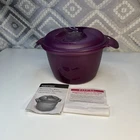Tupperware 6451 Microwave Rice Maker Steamer Cooker 3 Piece Set Purple 2.2L New. Price: $24.00.