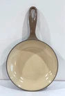 Creuset Rare Oyster Enamel Cast Iron 8" Traditional Round Omelet Pan Used. Price: $99.99.