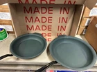Made In - Cookware 2PC Ceramic Clad Fry Pan Set 10" & 12" Nickel/graphite Used. Price: $149.99.