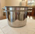 Vintage Metro Stock Pot & Colander/strainer Pasta Insert Stainless 8 Qt Korea Used. Price: $35.00.