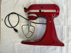 Kitchenaid Mixer KSM155GBCA, Candy Apple Red, Missing Glass Bowl, Gently Used. Price: $145.00.