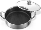 Toutrop Stainless Steel 7QT Saute Pan 14 Inch Deep Frying With Lid Nonstick, New. Price: $105.99.