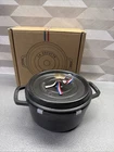 Staub Lacocotte Round Black 22CM 2.75 Qt New. Price: $150.00.