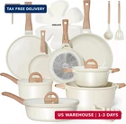Useluck Pots And Pans Stick Non-toxic 22 Pcs Ceramic Cookware Sets New. Price: $175.96.