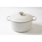 Lodge Cast Iron 5.5QT Oyster White Enameled Dutch Oven New. Price: $39.99.