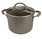 Circulon Premier Professional Non Stick 8QT / 7.6 Stock Pan Pot With Glass Lid Used. Price: $25.00.
