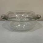 Vintage Pyrex 023 Clear Glass 1.5 Qt Round Casserole W/ 683 - 17 Dome Lid Usa Used. Price: $18.99.