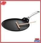 Le Creuset Toughened Nonstick Pro 11" Crepe Pan With Rateau, New, Free Shipping. Price: $258.00.