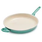 Greenpan Rio Healthy Ceramic Nonstick Turquoise Large Frypan/skillet, 13.5" New. Price: $52.10.