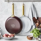 New Greenpan Padova Frypan Set Chocolate Truffle 10'/12". Price: $119.99.