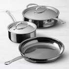 Hestan Nanobond Titanium Stainless-steel 5-PIECE Cookware Set New. Price: $700.00.