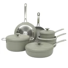 Sur La Table Kitchen Potluck Porch 10 Piece Pfa Free Ceramic Nonstick-bisque Pre-owned. Price: $129.11.