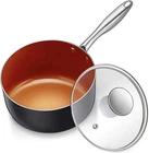 Michelangelo 3 Quart With Lid, Ultra Nonstick Copper New. Price: $56.36.