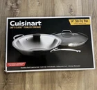 Cuisinart 726-38H Chef's Classic 14 Inch Stir-fry Pan, Helper Handle & Cover New. Price: $45.00.