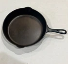 Vintage Griswold No. 8 Cast Iron Skillet 704L Smoke Ring Sulphur Pit Bottom Used. Price: $71.95.