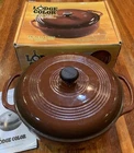Vtg Lodge Color Brown Ombr 6 Qt Enamel Cast Iron Dutch Oven Boxed Safe Used. Price: $52.00.