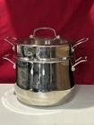 Cuisinart 466-24 Stainless Steel Qt Stockpot W/steamer Insert & Lid Pan #58 Used. Price: $55.00.