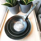 Set Lot Of 3 De Buyer 12.5" 10.25" 7.87" Mineral Carbon Steel Pans Frying Used. Price: $199.99.