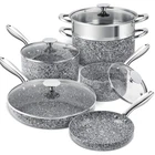Michelangelo Stone Cookware Set 10 Piece, Ultra Nonstick Pots And Pans With New. Price: $128.09.