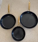 Greenpan Reserve Hard Anodized Healthy Ceramic Nonstick 8" 10" And 12" 3 Piece Used. Price: $49.95.