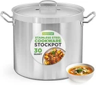 Nutrichef Stainless Steel Stockpot 30 Quart Induction Soup With Lid New. Price: $139.00.