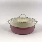 Bloomhouse 3PCS 6-QT Aluminum Enamel Everyday Pan Nonstick Ceramic Steamer Pink New. Price: $89.99.