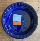Creuset Stoneware Eiffel Tower Collection 9" 23 Cm Pie Dish Indigo Blue. Price: $54.99.