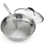 Avacraft 18/10 12 Inch Stainless Steel Frying Pan With Lid, Side Spouts, Indu... New. Price: $95.04.