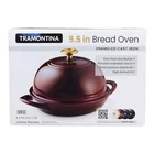Tramontina Enameled Cast Iron 9.5" Bread Oven, Cranberry/gold New. Price: $47.99.