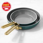 Greenpan Stanley Tucci Ceramic Nonstick Fry Pan, Set Of 2 With Size 8" & 10" New. Price: $199.95.