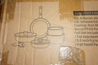 Jeetee Pot Pan Set Removable Handles Non Stick Marble Cookware White/beige New. Price: $69.99.