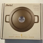 Parini Golden Oil Collection Cast Iron Pre-seasoned 2.4 Qt Dutch Oven Lid New. Price: $39.00.