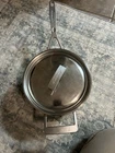 Demeyere Industry Sauce Pan With Lid, 4.25 Qt, 18/10 Stainl Handle Helper Used. Price: $110.00.