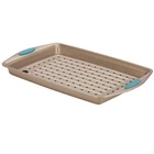 Rachael Ray Cucina Nonstick Crisper Pan Set, Latte Brown With Agave Blue Handles New. Price: $32.99.