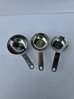 Professional Measuring Cups Stainless Steel Set 3 Metal Used. Price: $40.00.