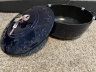 Staub French Oven Fleur Rois - 3.6L Round Used Once, See Description!. Price: $225.00.