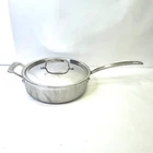 Cuisinart 10" Saute Pan 3.5QT Stainless Steel Frying Skillet With Lid MCP33-24H Used. Price: $33.24.