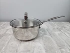 Cuisinart Stainless Steel Saucepan 1.5 Quart With Glass Lid 719-16 V-17882 Used. Price: $34.87.