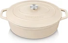 Vancasso Enameled Cast Iron Dutch Oven, 9.3 Quart Pot With Lid, Oval New. Price: $188.98.