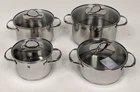 Wmf Provence Plus Stainless Steel Cookware Set 4 Pots W/ Glass Lids Cromargan New. Price: $199.99.