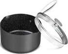 Michelangelo 3 Saucepan With Lid, Hard Anodized Quarts, New. Price: $76.15.